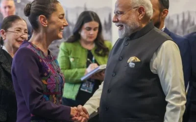 En la cumbre del G7 presidenta Claudia Sheinbaum se reúne con el primer ministro de la India Narendra Modi.