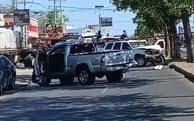 Dos camionetas blindadas fueron aseguradas después de enfrentamiento.