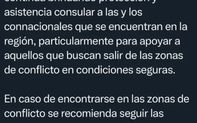 Emite SRE mensajes en X tras ataques a Irán .