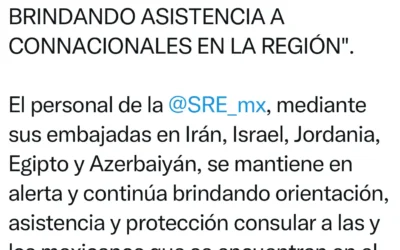 Consulados mexicanos en medio oriente gestionan evacuación de mexicanos .