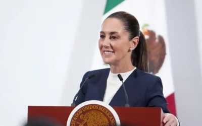 Presidenta Claudia Sheinbaum propuso a su homólogo Donald Trump , acuerdo general en seguridad migración, comercio reconocimiento a las familias mexicanas que viven en Paz . 