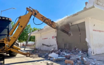 ¡Caen los muros! Inicia la remodelación total de la base de Cruz Roja en Ruiz Cortines, Guasave