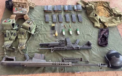 Militares aseguran un arsenal en San Ignacio.